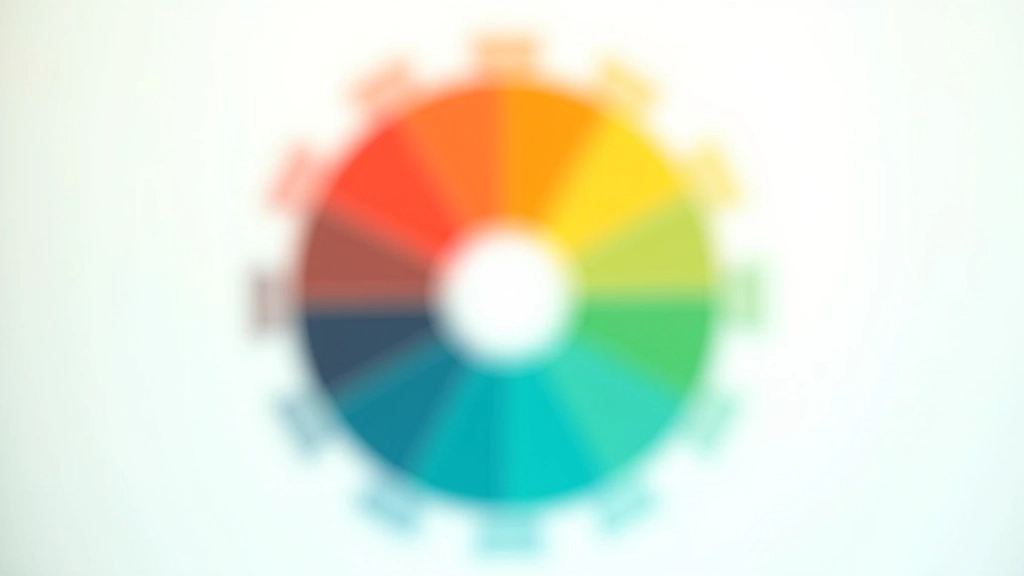 Colour wheel showing tropical warm coral and cool teal tones positioned opposite each other